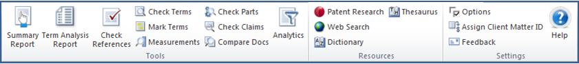 PatentOptimizer for Litigators toolbar
