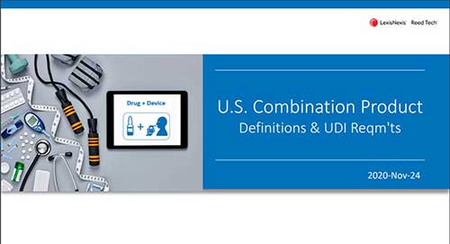 When is UDI required for drug-device combination products?