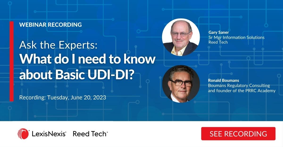 Ask the Experts: What do I need to know about Basic UDI-DI?